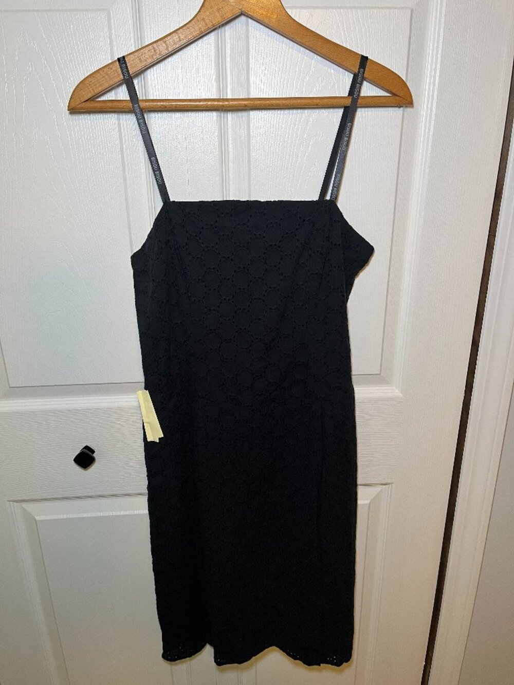Bisou Bisou Black Eyelet Dress Size 14